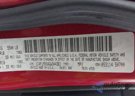 2016 Jeep Cherokee Altitude from USA, damaged, VIN 1C4PJMAS4GW344361